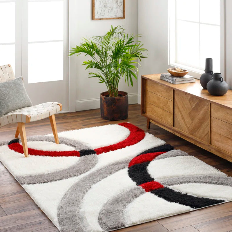 3D Moroccan Multi Color Premium Shaggy Rug