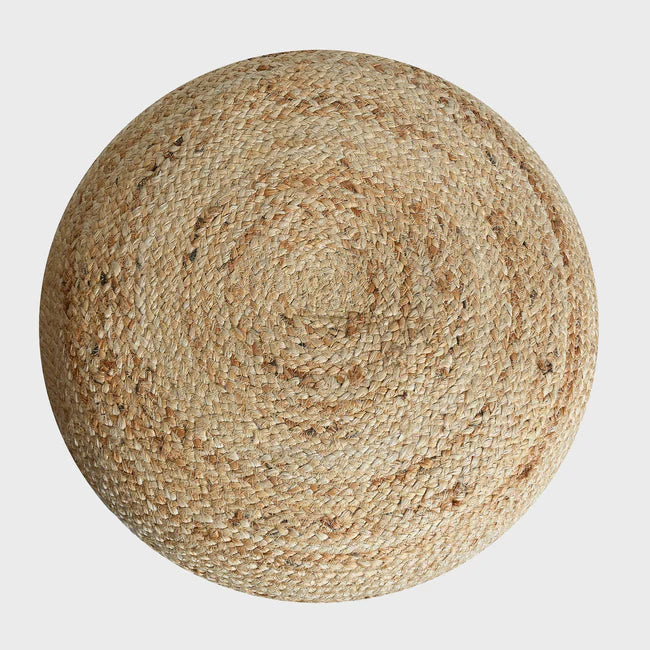 Braided  Jute Pouf.