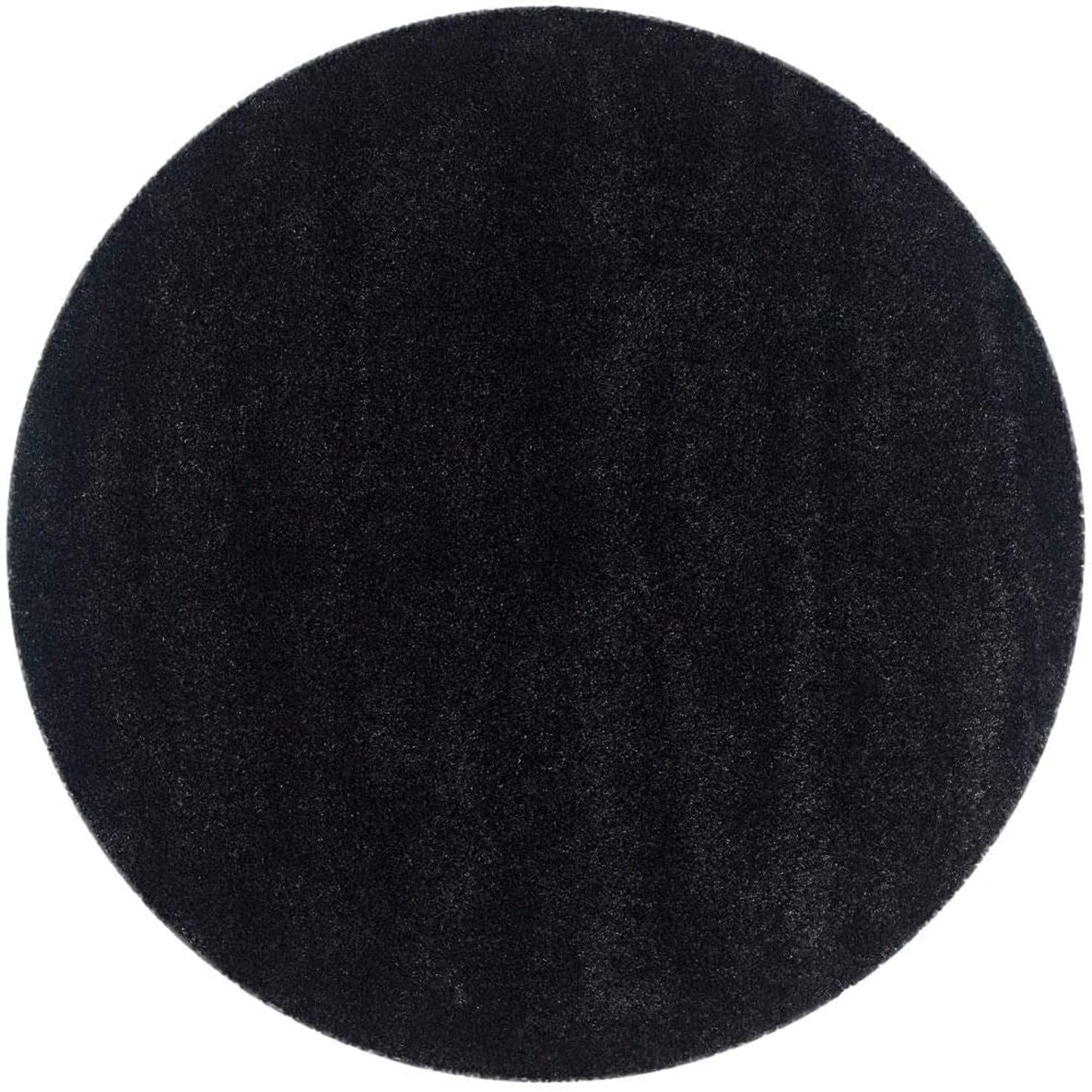 Kashyapa Rugs Collection- Micro Plain Black Colour Soft Round Carpet. | Premium Carpet | Luxury Carpet