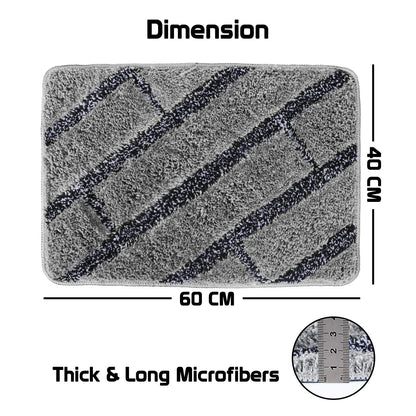 Black & Grey Microfiber Door Mats for Home & Office