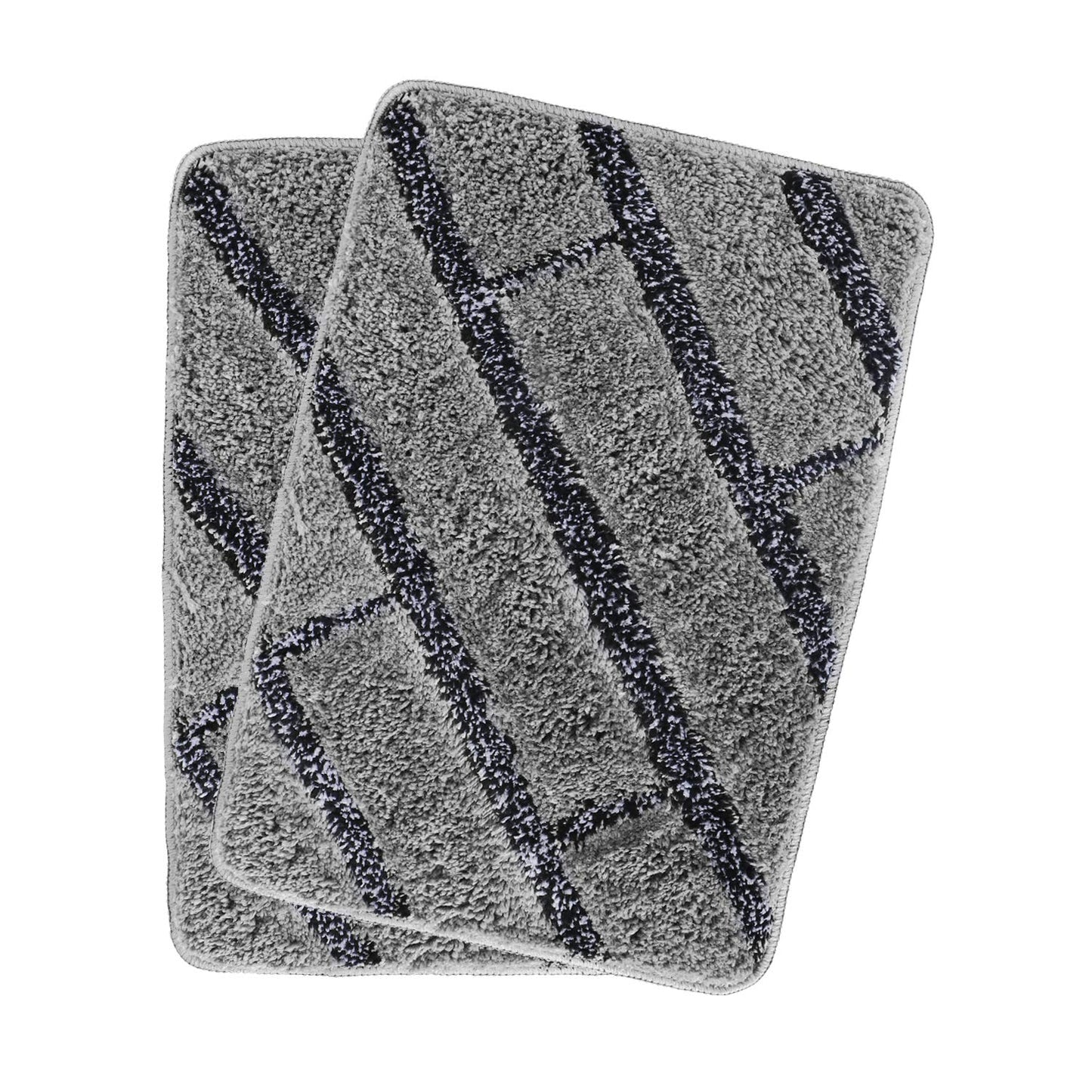 Black & Grey Microfiber Door Mats for Home & Office