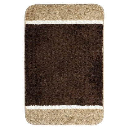 Affordable Mat for Floor Coffee & Beige Super Soft Microfiber Door Mats for Home & Office. pack of 1 Pcs.