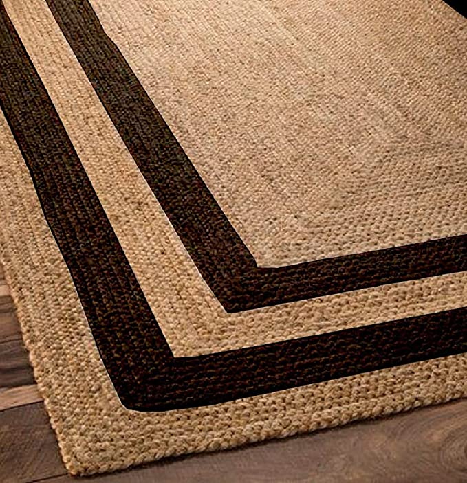 Kashyapa Rug Collection- Natural With White Jute Oval Braided