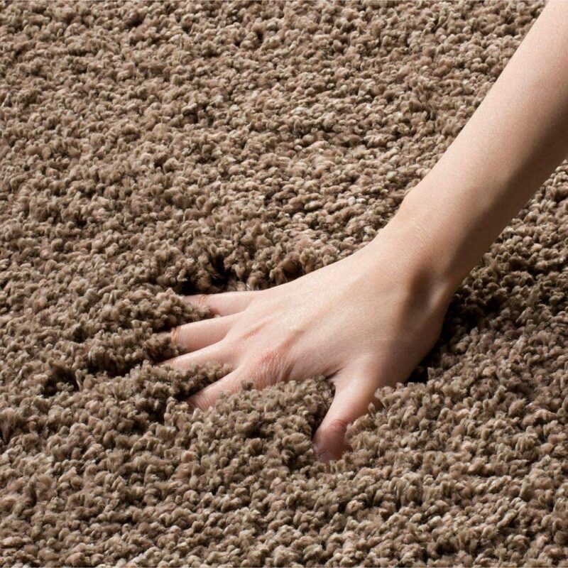 Micro Plain Coffee  Color Soft Shaggy Carpet