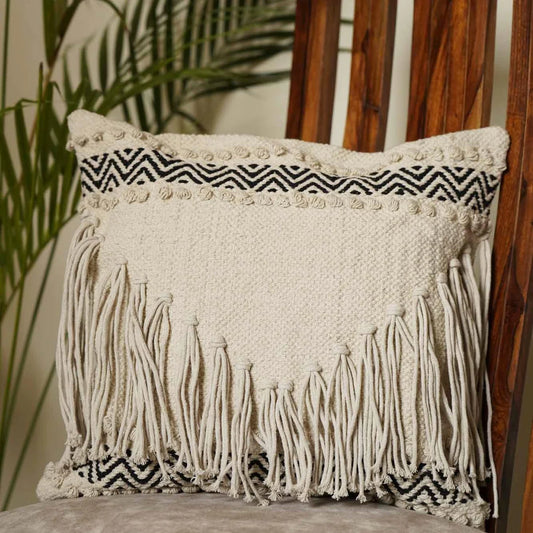 Boho Cushion Cover Handmade by Pit loom work (Set of 1) - Design0017