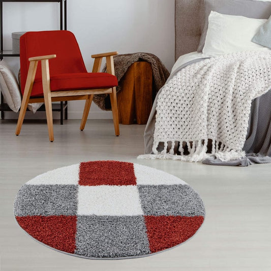 Multicolor Soft Microfiber Fluffy Premium Round Shaggy Rug