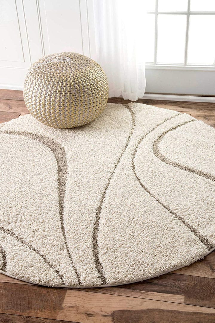 Micro Ivory Zero Cut Premium shaggy Rug.