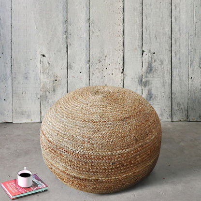 Hand Made Jute Pouf.