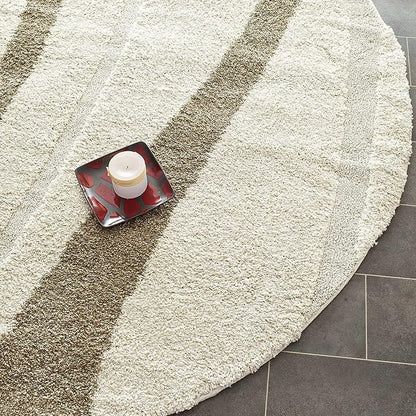 Kashyapa Rugs Collection- Ivory with beige Colour Soft Shaggy Carpet. Carpet for Living Room | Bedroom
