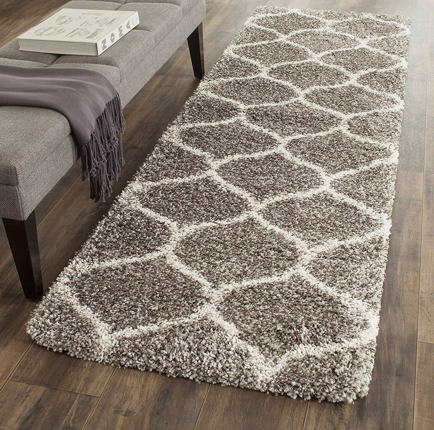 Moroccan Style Microfiber Carpet Runner