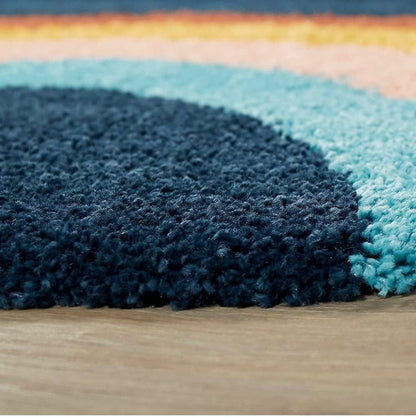 Multi Colour Microfiber Area Shaggy Carpet