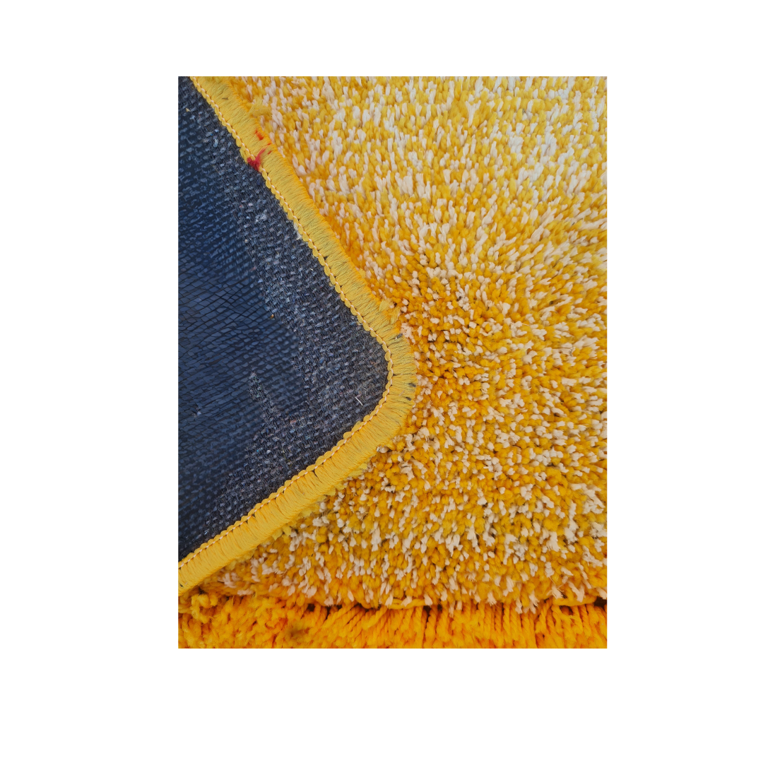 Multicolour Design Beautiful Premium soft Microfiber Bedside Shaggy Runner carpet.