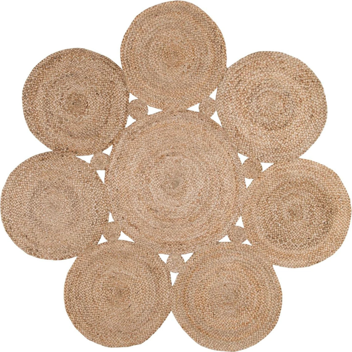 Natural Jute: Artisan Handmade Round Natural Fiber Rug for Living Room or Bedroom