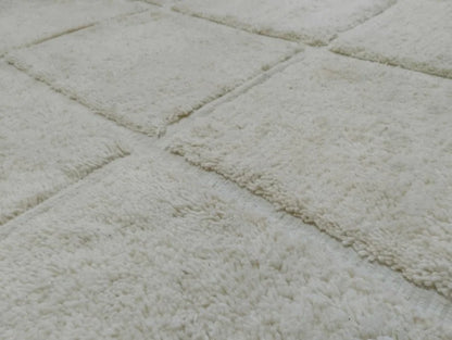 Ivory with White Soft Microfiber Premium Living Area Shaggy Rug